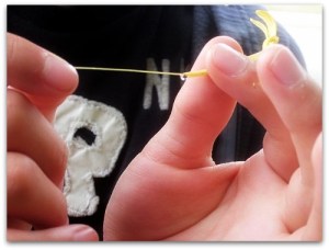 Harvesting sweet honey from a flower on the honeysuckle bush took great skill and patience.