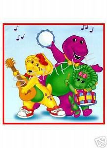 Isa came running from wherever she was playing when she heard Baby Bop's band!